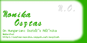 monika osztas business card